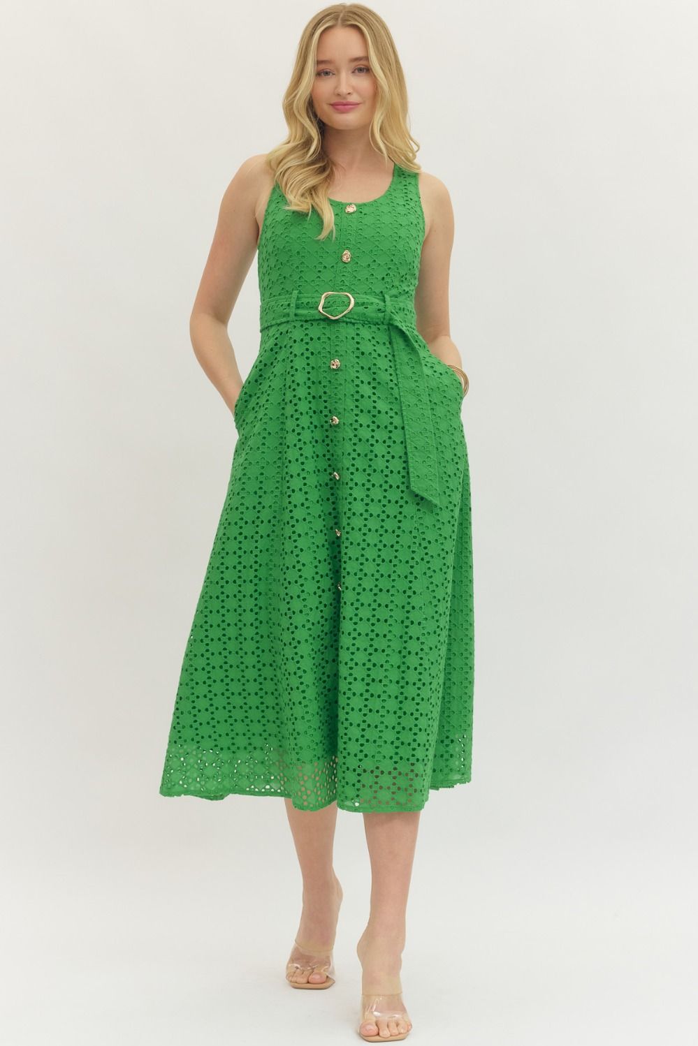 The Georgia Eyelet Midi Dress