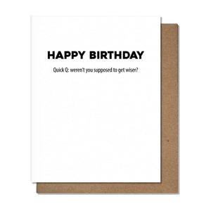 Get Wiser - Birthday Card