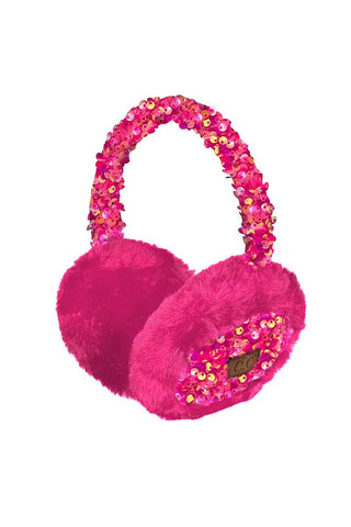 C.C Sequin Faux Fur Sequin Earmuff - 4 colors
