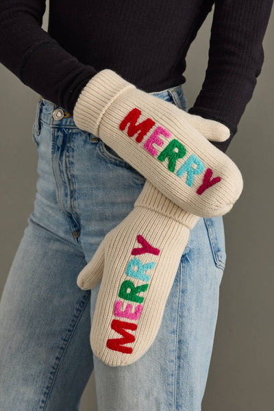 Merry Colorful Knit Mittens