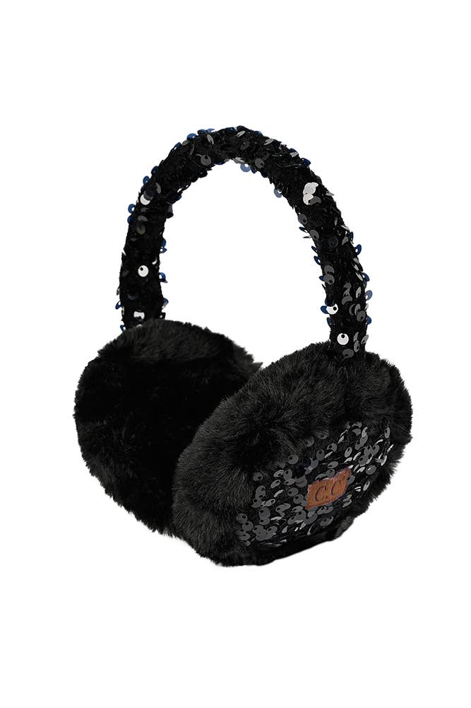 C.C Sequin Faux Fur Sequin Earmuff - 4 colors
