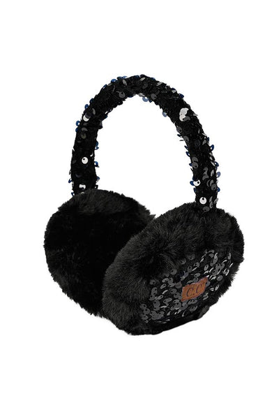 C.C Sequin Faux Fur Sequin Earmuff - 4 colors