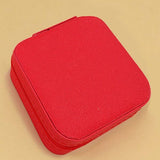 Red Travel Jewelry Box Case