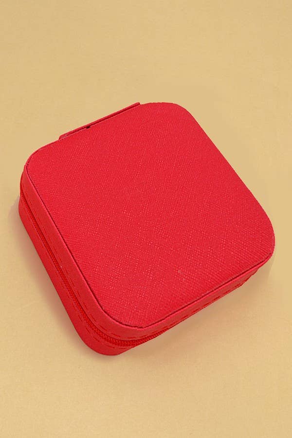 Red Travel Jewelry Box Case