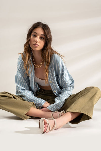the Zadie Striped Shacket