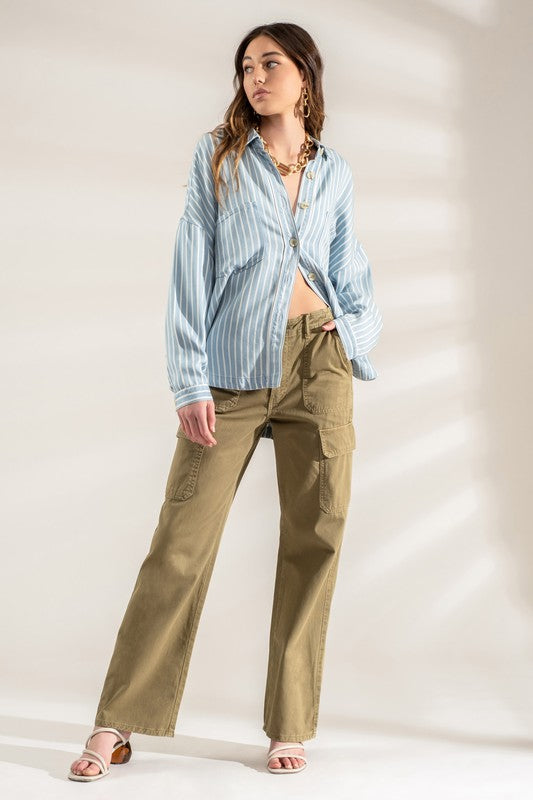 the Zadie Striped Shacket