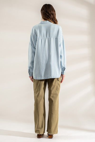 the Zadie Striped Shacket
