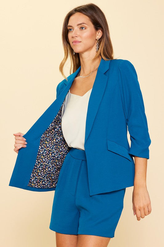 the Lucy Teal Blazer
