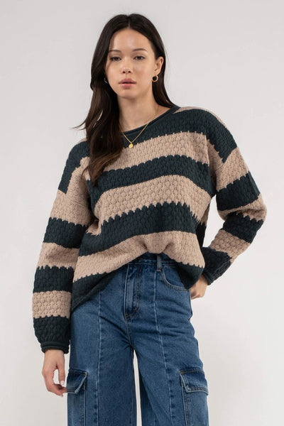 the Tilly Striped crewneck sweater