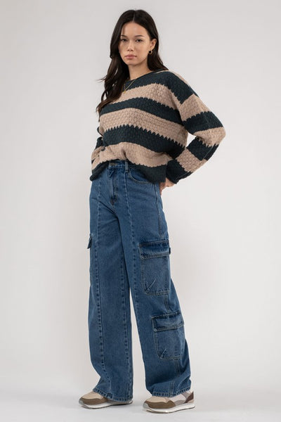 the Tilly Striped crewneck sweater