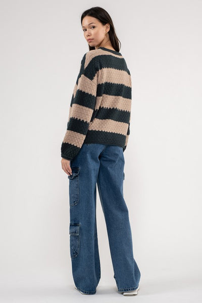 the Tilly Striped crewneck sweater