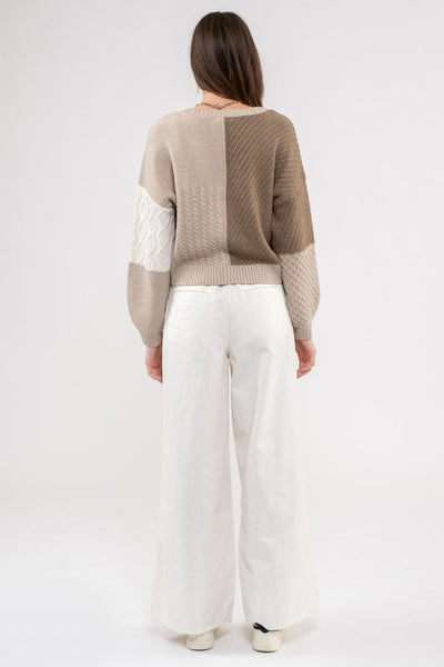 the Paige colorblock knit cardigan