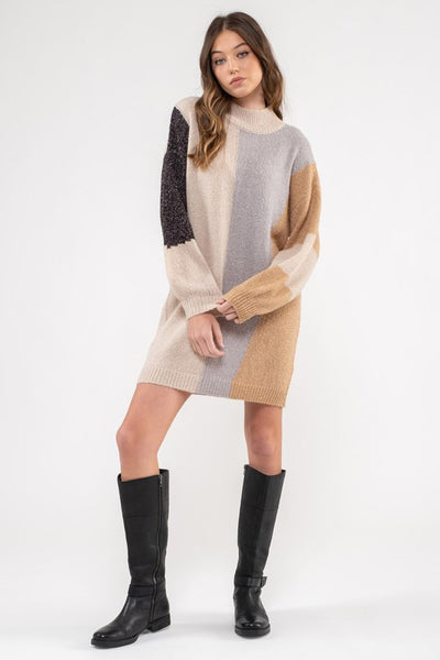 the Murphy color block sweater dress