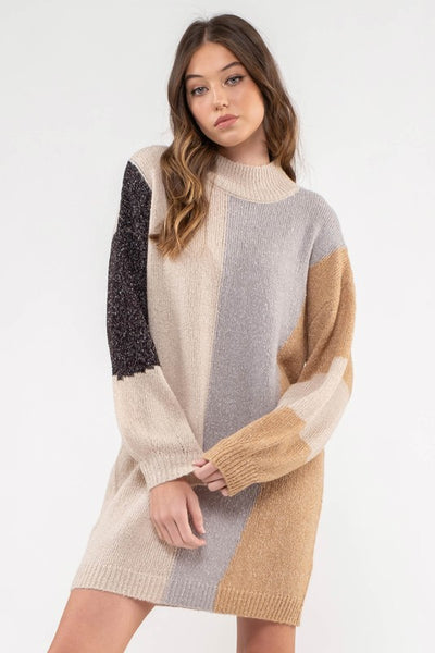 the Murphy color block sweater dress
