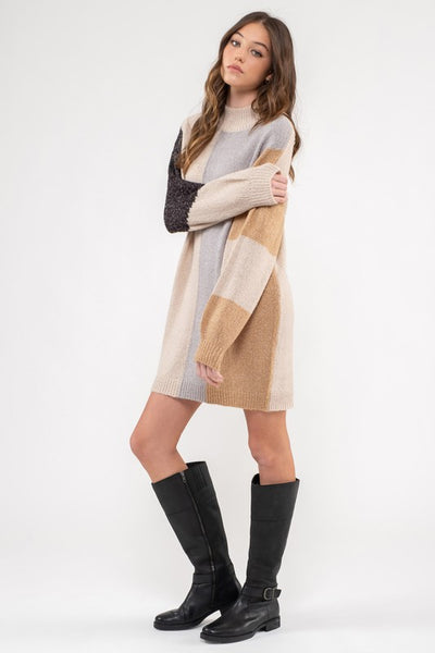 the Murphy color block sweater dress