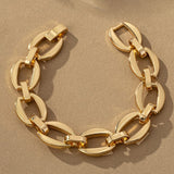 Gold chunky link chain bracelet