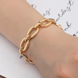 Gold chunky link chain bracelet