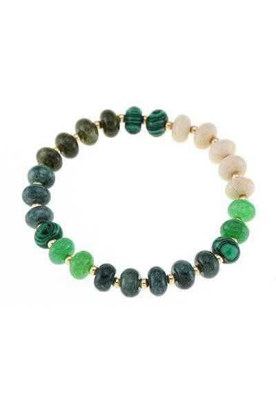 Colorful Agate stone stretchy bracelet