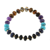 Colorful Agate stone stretchy bracelet
