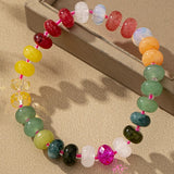 Colorful Agate stone stretchy bracelet