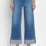 High Rise Wide leg Cuffed Jeans - Flying Monkey denim - G3