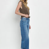 High Rise Wide leg Cuffed Jeans - Flying Monkey denim - G3