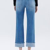 High Rise Crop Straight Denim - Flying Monkey Jeans - A5