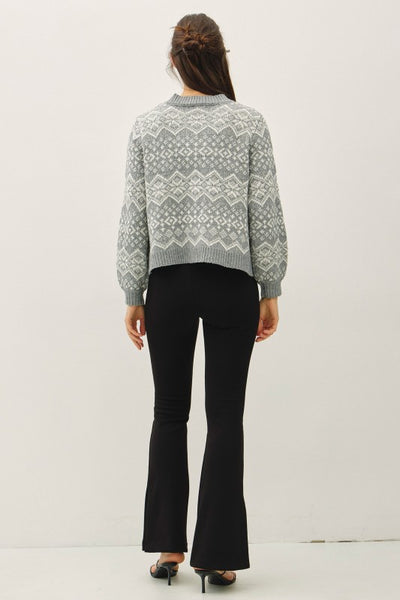 the Dakota Gray Print Cardigan