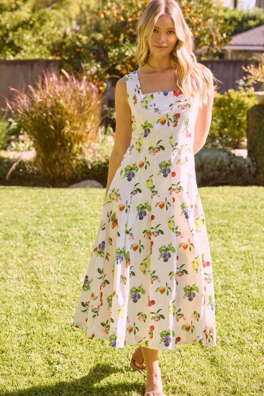 The Polly Fruit Print Dress