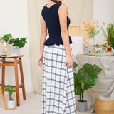 The Zelda Plaid Midi Dress