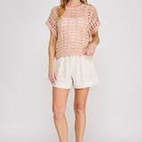 The Scottie Open Weave Sparkle Sweater