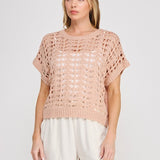 The Scottie Open Weave Sparkle Sweater