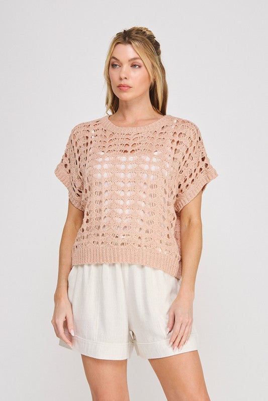 The Scottie Open Weave Sparkle Sweater