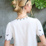 The Birdie Ivory Tie Top