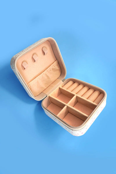 Cherry Pink Travel Jewelry Box Organizer