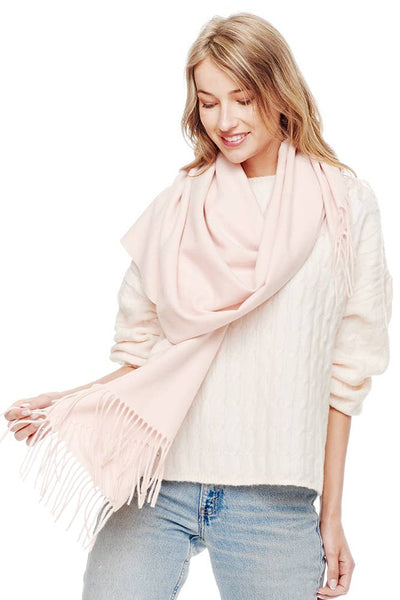 Soft Cashmere Blend Solid Color Fringes Scarf - 8 colors