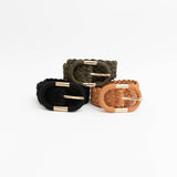 Braided Suede Waist Belt