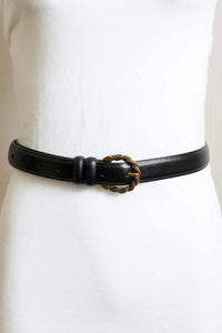 Twisted Buckle Belt Black