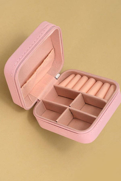 Lt Pink Travel Jewelry Box Case