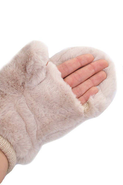 C.C Faux Fur Mittens - 6 colors