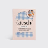 Satin Pillowcase Standard - Gingham Blue