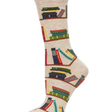 Bookshelf Bamboo Crew Socks