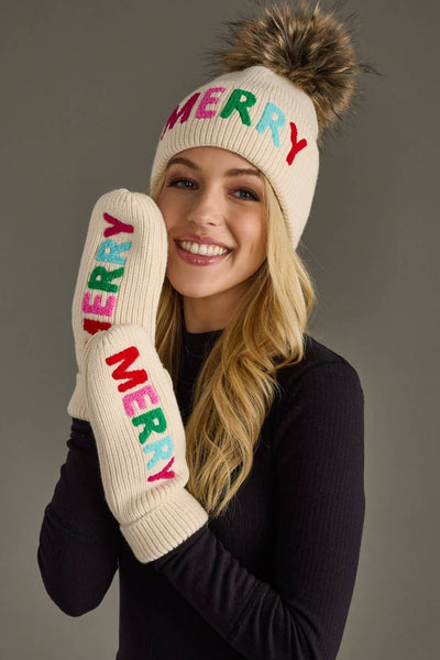 Merry Colorful Knit Mittens