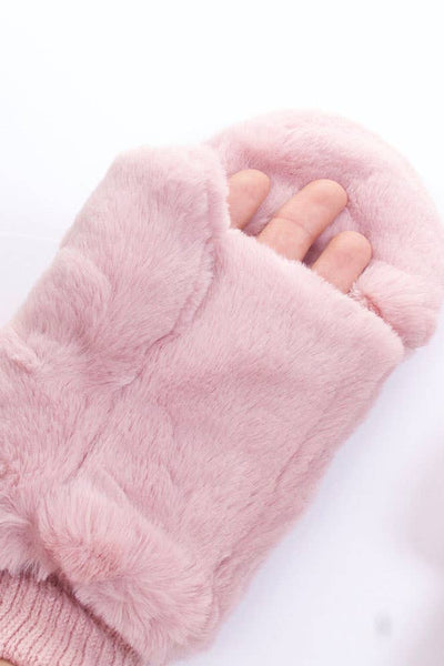 C.C Faux Fur Mittens - 6 colors