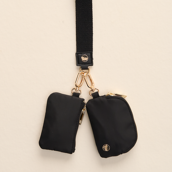 Black - Duo Pouch Wristlet
