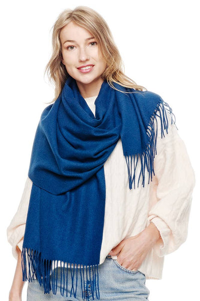 Soft Cashmere Blend Solid Color Fringes Scarf - 8 colors