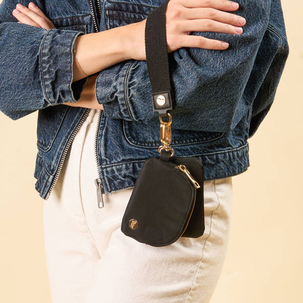 Black - Duo Pouch Wristlet