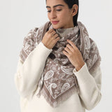 Paisley Print Tassel Triangle Scarf Warm Shawl Wrap
