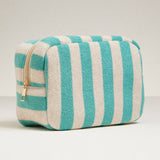 Aqua - Terry Fabric Striped Multi-Purpose Pouch