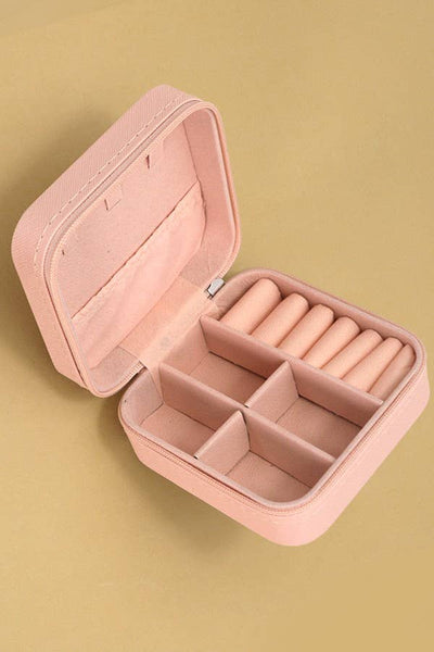 Lt Pink Travel Jewelry Box Case
